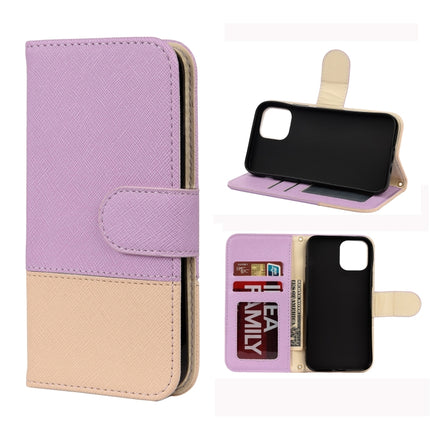 Splicing Color Horizontal Flip Leather Case with Holder & Photo Frame & Card Slots & Wallet, For iPhone 12 mini, For iPhone 12 / 12 Pro