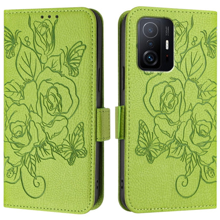 Embossed Rose RFID Anti-theft Leather Phone Case, For Xiaomi 11T / 11T Pro, For Xiaomi Poco X3 GT, For Xiaomi Poco X3 / X3 NFC / X3 Pro, For Xiaomi Mi 11 Ultra