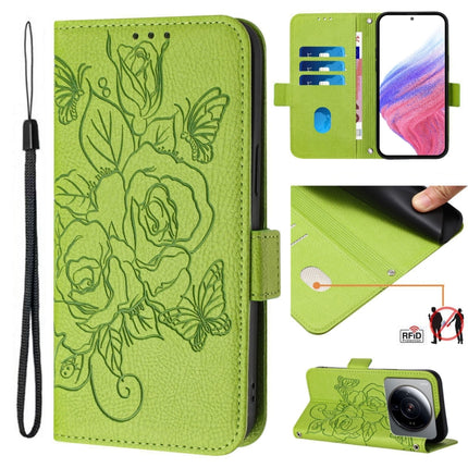 Embossed Rose RFID Anti-theft Leather Phone Case, For Xiaomi 12S Ultra, For Xiaomi 12 Pro / 12S Pro, For Xiaomi 12 5G / 12X 5G / 12S 5G, For Xiaomi 12 Lite