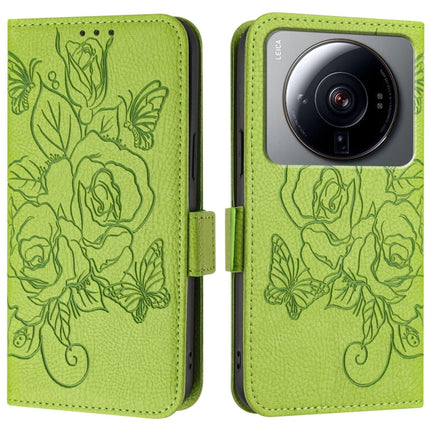 Embossed Rose RFID Anti-theft Leather Phone Case, For Xiaomi 12S Ultra, For Xiaomi 12 Pro / 12S Pro, For Xiaomi 12 5G / 12X 5G / 12S 5G, For Xiaomi 12 Lite