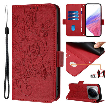 Embossed Rose RFID Anti-theft Leather Phone Case, For Xiaomi 12S Ultra, For Xiaomi 12 Pro / 12S Pro, For Xiaomi 12 5G / 12X 5G / 12S 5G, For Xiaomi 12 Lite