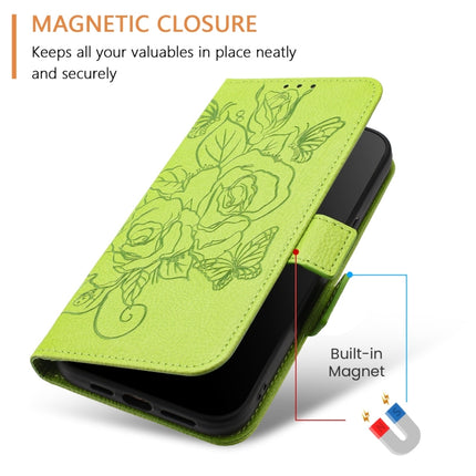 Embossed Rose RFID Anti-theft Leather Phone Case, For Xiaomi 14T Pro, For Xiaomi 14T, For Xiaomi Poco F6 5G, For Xiaomi Poco X6 Neo 5G