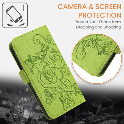Embossed Rose RFID Anti-theft Leather Phone Case, For Xiaomi 14T Pro, For Xiaomi 14T, For Xiaomi Poco F6 5G, For Xiaomi Poco X6 Neo 5G