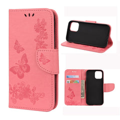 Vintage Embossed Floral Butterfly Pattern Horizontal Flip Leather Case with Card Slot & Holder & Wallet & Lanyard, For iPhone 12 mini, For iPhone 12 / 12 Pro, For iPhone 12 Pro Max