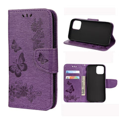 Vintage Embossed Floral Butterfly Pattern Horizontal Flip Leather Case with Card Slot & Holder & Wallet & Lanyard, For iPhone 12 mini, For iPhone 12 / 12 Pro, For iPhone 12 Pro Max