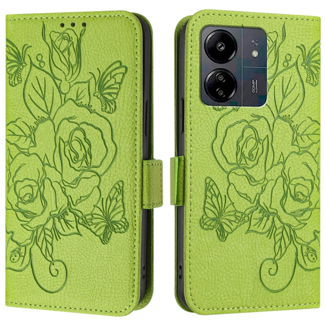 Embossed Rose RFID Anti-theft Leather Phone Case, For Redmi 13C 4G Global / Xiaomi Poco C65, For Redmi Note 13 4G Global, For Redmi K70E / Xiaomi Poco X6 Pro, For Redmi Note 13 Pro 5G Global