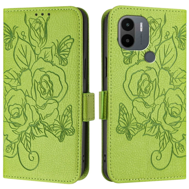 Embossed Rose RFID Anti-theft Leather Phone Case, For Redmi A2+ / Xiaomi Poco C51, For Redmi A1+ 4G / Xiaomi Poco C50 4G, For Redmi Note 11 Pro 5G / 4G / Global, For Redmi Note 11 Pro+ 5G / 12 Pro 4G Global