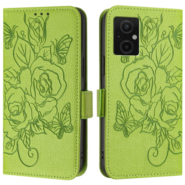 Embossed Rose RFID Anti-theft Leather Phone Case, For Redmi 10 5G / 10 Prime+ 5G Global, For Redmi Note 11E 5G / Xiaomi Poco M4, For Redmi K50 Ultra / Xiaomi 12T / 12T Pro, For Redmi Note 11 SE India / Xiaomi Poco M5s