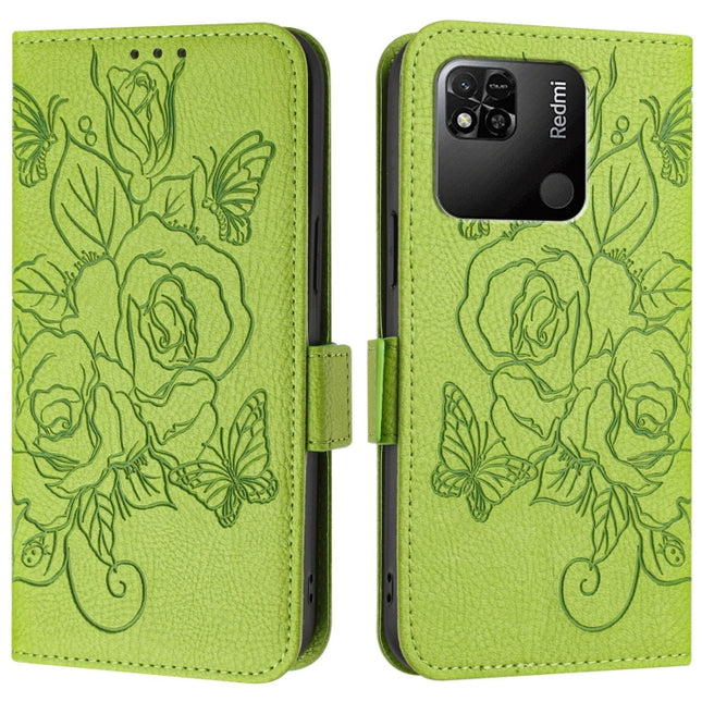 Embossed Rose RFID Anti-theft Leather Phone Case, For Redmi 10A / 9C, For Redmi 10 4G 2021 / 2022 Global, For Redmi K40 / K40 Pro, For Redmi Note 9 Pro 4G / 9S 4G / 9 Pro Max