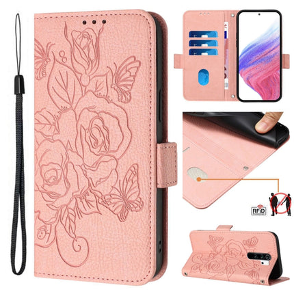 Embossed Rose RFID Anti-theft Leather Phone Case, For Redmi Note 8 Pro, For Redmi Note 7 / 7 Pro / 7S, For Redmi 7