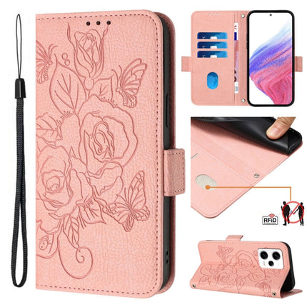 Embossed Rose RFID Anti-theft Leather Phone Case, For Redmi Note 12 4G Global, For Redmi A1 4G Global / A2 4G, For Redmi Note 12 Pro+ 5G India, For Redmi Note 12 Explorer
