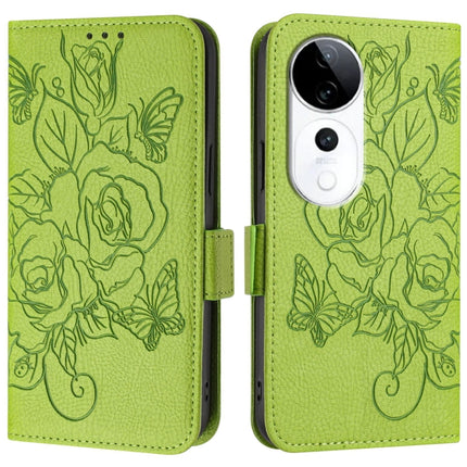 Embossed Rose RFID Anti-theft Leather Phone Case, For vivo S19 Pro, For vivo S19, For vivo Y28 4G, For vivo X100s 5G