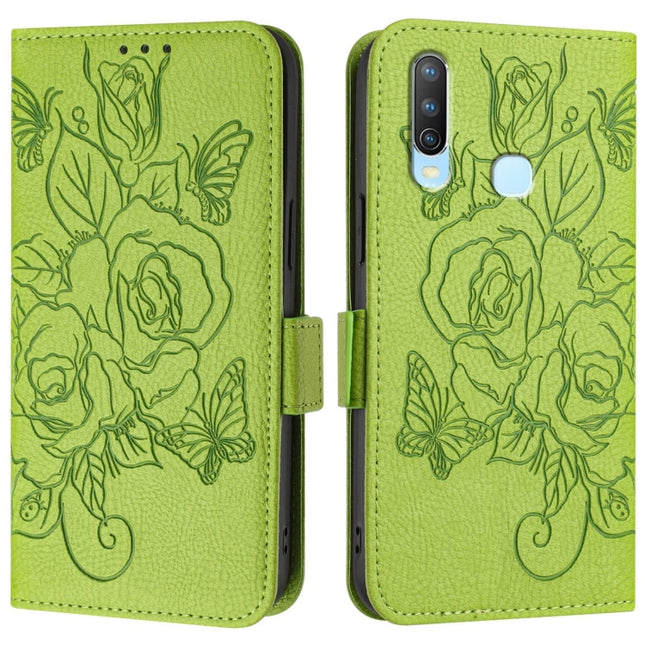 Embossed Rose RFID Anti-theft Leather Phone Case, For vivo Y17 / Y15 / Y12 / Y11, For vivo Y27 4G Global