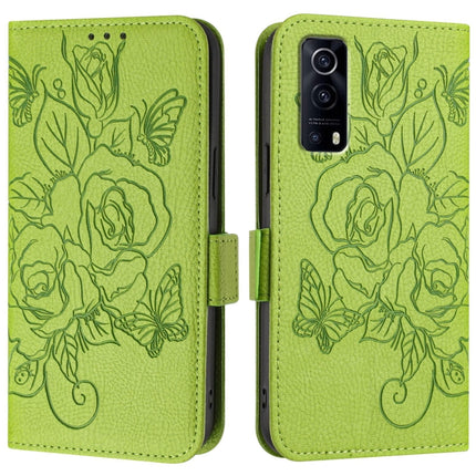 Embossed Rose RFID Anti-theft Leather Phone Case, For vivo Y72 5G / Y52 5G / iQOO Z3, For vivo Y35 4G / Y22 4G / Y22s 4G Global, For vivo Y77 5G Global / Y77e 5G, For vivo Y33s 4G Global / Y21 / Y21s / Y21t
