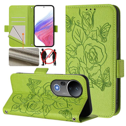 Embossed Rose RFID Anti-theft Leather Phone Case, For vivo V50 5G Global, For vivo S20 5G, For vivo S20 Pro 5G, For vivo Y300 5G