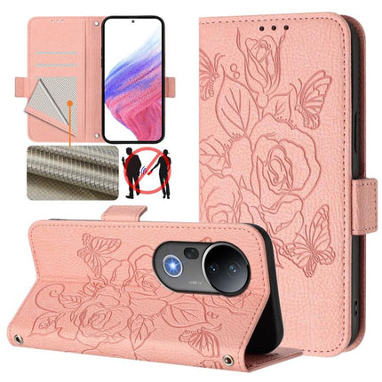 Embossed Rose RFID Anti-theft Leather Phone Case, For vivo V50 5G Global, For vivo S20 5G, For vivo S20 Pro 5G, For vivo Y300 5G
