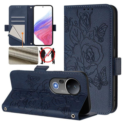 Embossed Rose RFID Anti-theft Leather Phone Case, For vivo V50 5G Global, For vivo S20 5G, For vivo S20 Pro 5G, For vivo Y300 5G