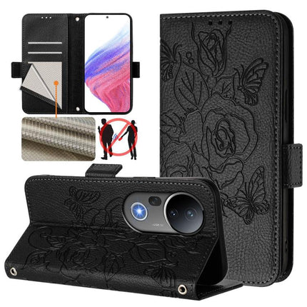 Embossed Rose RFID Anti-theft Leather Phone Case, For vivo V50 5G Global, For vivo S20 5G, For vivo S20 Pro 5G, For vivo Y300 5G
