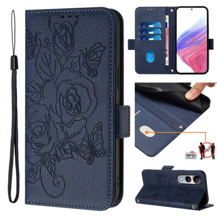 Embossed Rose RFID Anti-theft Leather Phone Case, For vivo Y39 5G Global, For vivo V50 Lite 5G, For vivo Y29s 5G / Y04 4G Global, For vivo Y29 4G Global