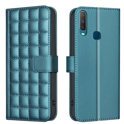 Square Texture Leather Phone Case, For vivo Y21 / Y21s / Y33s, For vivo Y20, For vivo Y11 / Y15 / Y12 / Y17, For vivo Y27 4G