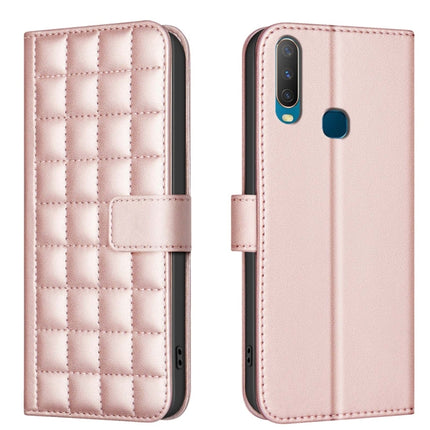 Square Texture Leather Phone Case, For vivo Y21 / Y21s / Y33s, For vivo Y20, For vivo Y11 / Y15 / Y12 / Y17, For vivo Y27 4G