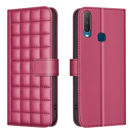 Square Texture Leather Phone Case, For vivo Y21 / Y21s / Y33s, For vivo Y20, For vivo Y11 / Y15 / Y12 / Y17, For vivo Y27 4G