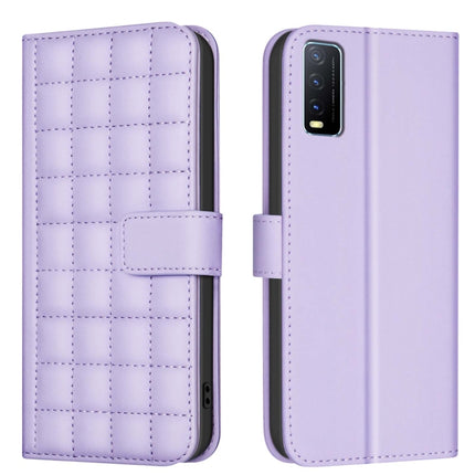 Square Texture Leather Phone Case, For vivo Y21 / Y21s / Y33s, For vivo Y20, For vivo Y11 / Y15 / Y12 / Y17, For vivo Y27 4G