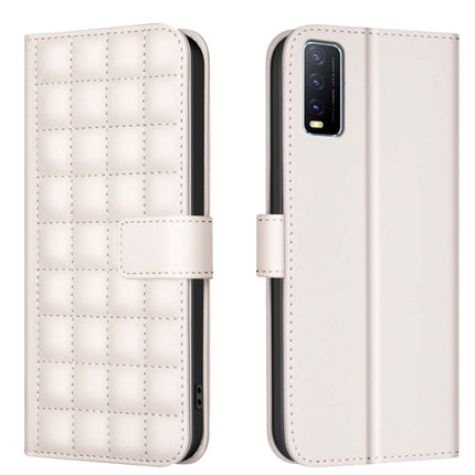 Square Texture Leather Phone Case, For vivo Y21 / Y21s / Y33s, For vivo Y20, For vivo Y11 / Y15 / Y12 / Y17, For vivo Y27 4G
