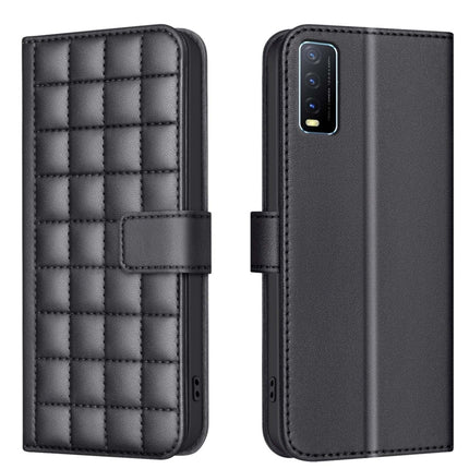 Square Texture Leather Phone Case, For vivo Y21 / Y21s / Y33s, For vivo Y20, For vivo Y11 / Y15 / Y12 / Y17, For vivo Y27 4G