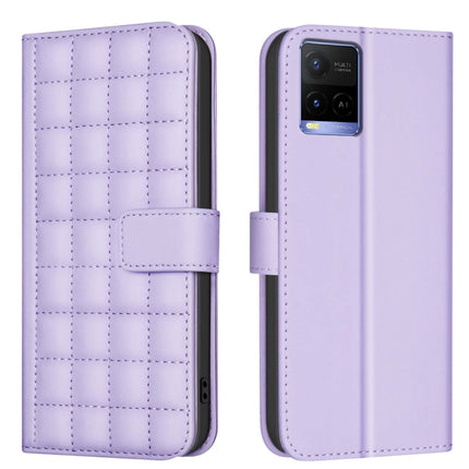 Square Texture Leather Phone Case, For vivo Y21 / Y21s / Y33s, For vivo Y20, For vivo Y11 / Y15 / Y12 / Y17, For vivo Y27 4G