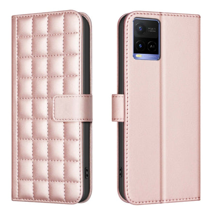 Square Texture Leather Phone Case, For vivo Y21 / Y21s / Y33s, For vivo Y20, For vivo Y11 / Y15 / Y12 / Y17, For vivo Y27 4G