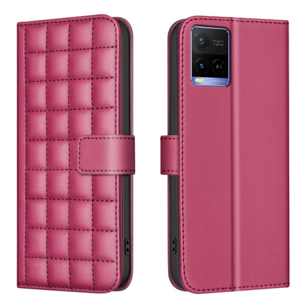 Square Texture Leather Phone Case, For vivo Y21 / Y21s / Y33s, For vivo Y20, For vivo Y11 / Y15 / Y12 / Y17, For vivo Y27 4G