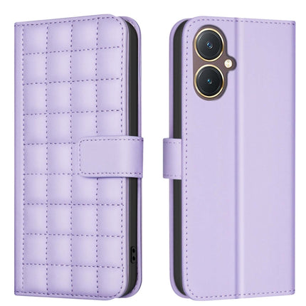 Square Texture Leather Phone Case, For vivo Y21 / Y21s / Y33s, For vivo Y20, For vivo Y11 / Y15 / Y12 / Y17, For vivo Y27 4G