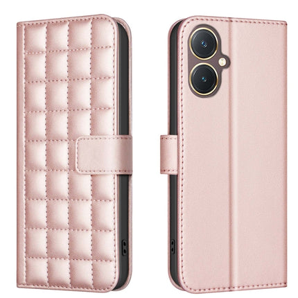 Square Texture Leather Phone Case, For vivo Y21 / Y21s / Y33s, For vivo Y20, For vivo Y11 / Y15 / Y12 / Y17, For vivo Y27 4G
