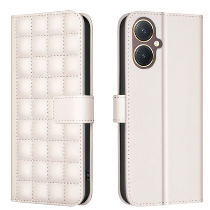 Square Texture Leather Phone Case, For vivo Y21 / Y21s / Y33s, For vivo Y20, For vivo Y11 / Y15 / Y12 / Y17, For vivo Y27 4G