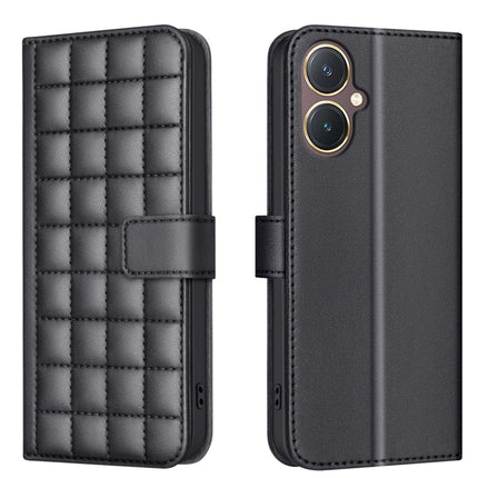 Square Texture Leather Phone Case, For vivo Y21 / Y21s / Y33s, For vivo Y20, For vivo Y11 / Y15 / Y12 / Y17, For vivo Y27 4G