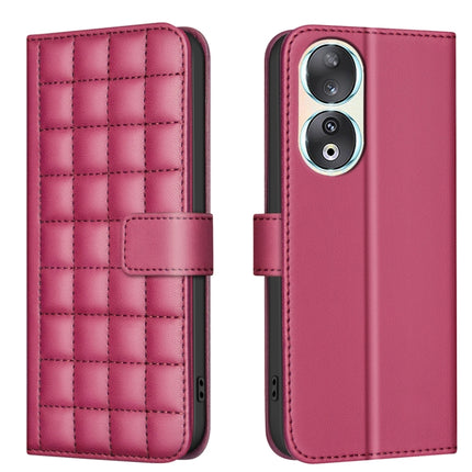 Square Texture Leather Phone Case, For Honor 90 Pro, For Honor 90 5G, For Honor X7a