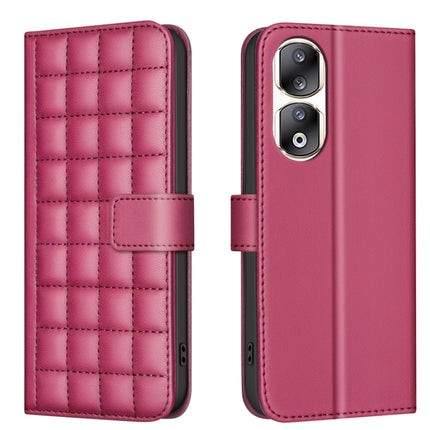 Square Texture Leather Phone Case, For Honor 90 Pro, For Honor 90 5G, For Honor X7a