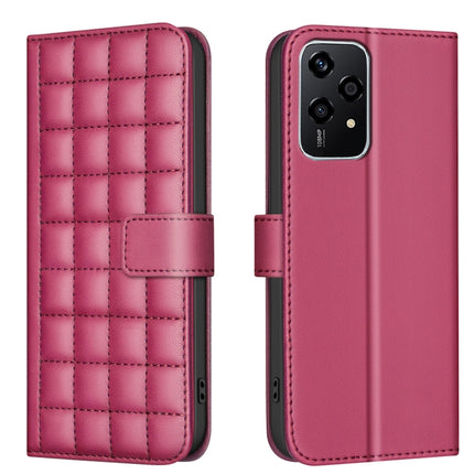 Square Texture Leather Phone Case, For Honor 200 Lite Global, For Honor X8b, For Honor X9b / Magic6 Lite, For Honor X7b