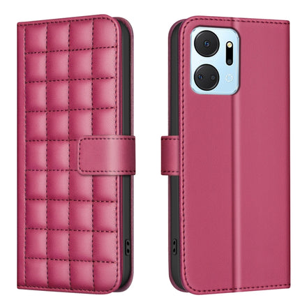Square Texture Leather Phone Case, For Honor 90 Pro, For Honor 90 5G, For Honor X7a