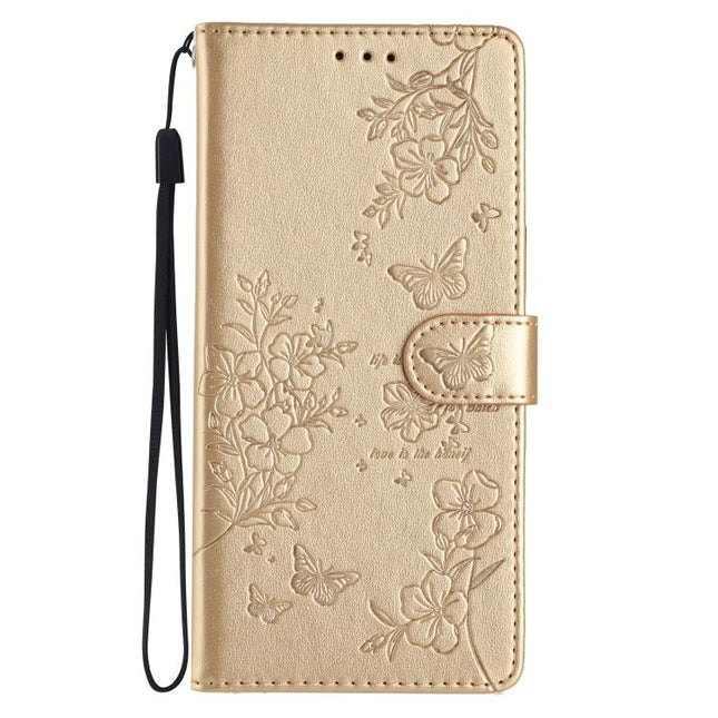 Butterflies and Flowers Leather Phone Case, For iPhone 18 Pro, For iPhone 18 Pro Max, For iPhone 17e / 16e, For iPhone 16 Pro Max