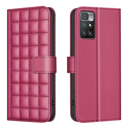 Square Texture Leather Phone Case, For Redmi 10C, For Redmi 10 2022 / Note 11 4G, For Redmi Note 10 4G / Note 10S, For Redmi Note 10 Pro / Note 10 Pro Max