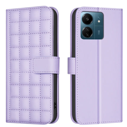 Square Texture Leather Phone Case, For Redmi Note 13 4G Global, For Redmi Note 13 5G, For Redmi 13C, For Redmi Note 13 Pro+ 5G
