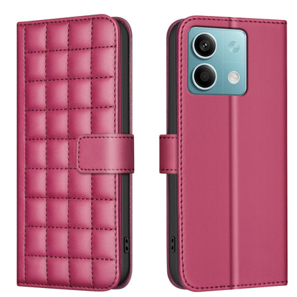 Square Texture Leather Phone Case, For Redmi Note 13 4G Global, For Redmi Note 13 5G, For Redmi 13C, For Redmi Note 13 Pro+ 5G