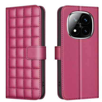 Square Texture Leather Phone Case, For Redmi Note 14 Pro 4G, For Redmi Note 14 4G 163.25mm, For Redmi A3, For Redmi Note 13 Pro 4G Global