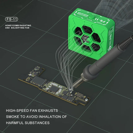 Mijing FS-11 Cooling + UV Curing + Smoke Extraction Honeycomb Radiating Fan