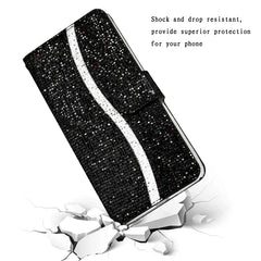 Glitter Powder Horizontal Flip Leather Case with Card Slots & Holder & Lanyard, For iPhone 12 mini, For iPhone 12 / 12 Pro, For iPhone 12 Pro Max