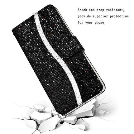 Glitter Powder Horizontal Flip Leather Case with Card Slots & Holder & Lanyard, For iPhone 12 / 12 Pro, For iPhone 12 Pro Max