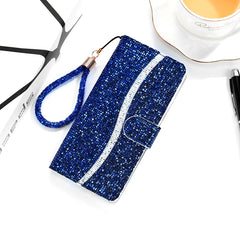 Glitter Powder Horizontal Flip Leather Case with Card Slots & Holder & Lanyard, For iPhone 12 mini, For iPhone 12 / 12 Pro, For iPhone 12 Pro Max