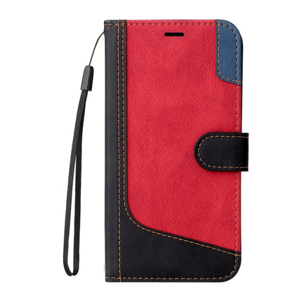 Three Color Splicing Leather Phone Case, For vivo V40 5G, For vivo Y28 4G